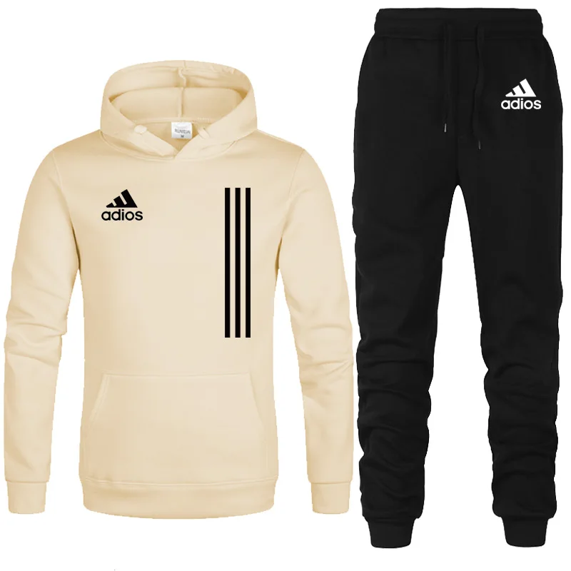 2021 New adios Men's Autumn Winter Sets Hoodie+pants Two Pieces Casual Tracksuit Male Sportswear Gym Brand Clothing Sweat Suit
2021 New adios Men's Autumn Winter Sets Hoodie+pants Two Pieces Casual Tracksuit Male Sportswear Gym Brand Clothing Sweat Suit