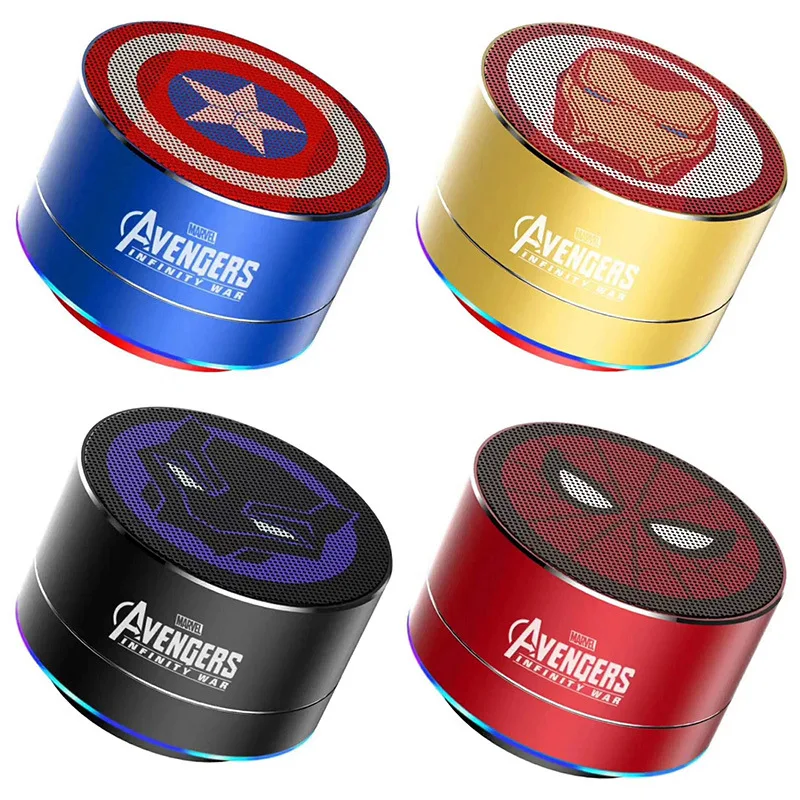 Avengers Series Mini Wireless Speaker Bluetooth Column Metal Bass Box Spiderman Iron Man Panther Loudspeaker Portable Speakers
Avengers Series Mini Wireless Speaker Bluetooth Column Metal Bass Box Spiderman Iron Man Panther Loudspeaker Portable Speakers