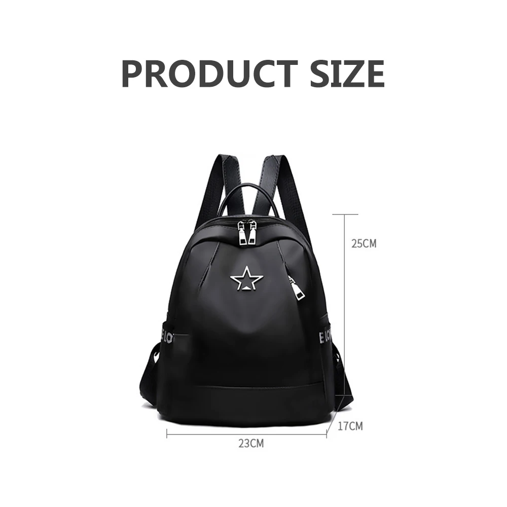 Outdoor travel Backpack New Women Oxford Waterproof Backpack Black School Bag Large Capacity Casual Travel Bag With Pendant
Outdoor travel Backpack New Women Oxford Waterproof Backpack Black School Bag Large Capacity Casual Travel Bag With Pendant