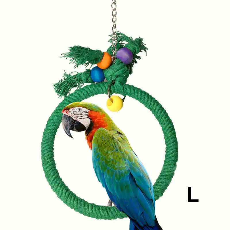 Bird Swing Toy Cotton Rope Parrot Toy Stand Perches Parakeet Cage Hanging Rack With Colorful Wooden Beads Birds Accessories
Bird Swing Toy Cotton Rope Parrot Toy Stand Perches Parakeet Cage Hanging Rack With Colorful Wooden Beads Birds Accessories