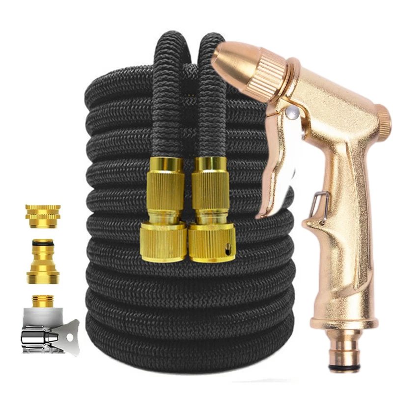 Garden Water Hose Expandable Double Metal Connector High Pressure Pvc Reel Magic Water Pipes for Garden Farm Irrigation Car Wash
Garden Water Hose Expandable Double Metal Connector High Pressure Pvc Reel Magic Water Pipes for Garden Farm Irrigation Car Wash