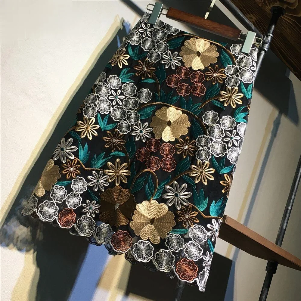 2023 Spring Summer Skirts Women High Waist Knee-Length A-Line Vintage Embroidery Floral Casual New Fashion Female Clothes D202
2023 Spring Summer Skirts Women High Waist Knee-Length A-Line Vintage Embroidery Floral Casual New Fashion Female Clothes D202