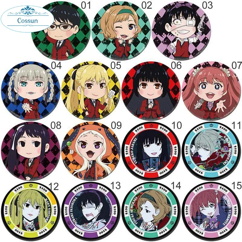 Brdwn Kakegurui компульсивный геймблер Yumeko Jabami Suzui Ryota Sumeragi Itsuki Nishinotoin Yuriko значок Косплея
Brdwn Kakegurui компульсивный геймблер Yumeko Jabami Suzui Ryota Sumeragi Itsuki Nishinotoin Yuriko значок Косплея