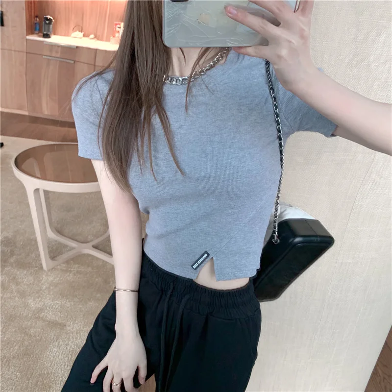 2021 Summer New Black Short-Sleeved T-shirt Women's Ins Popular Net Red Irregular Short Top Casual Jogger Pants
2021 Summer New Black Short-Sleeved T-shirt Women's Ins Popular Net Red Irregular Short Top Casual Jogger Pants
