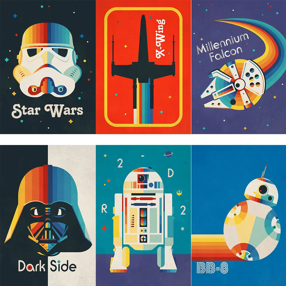 Abstract Style Star Wars Movie Poster And Print Disney Colorful Darth Vader Canvas Painting Wall Art Living Room Decor Frameless
Abstract Style Star Wars Movie Poster And Print Disney Colorful Darth Vader Canvas Painting Wall Art Living Room Decor Frameless