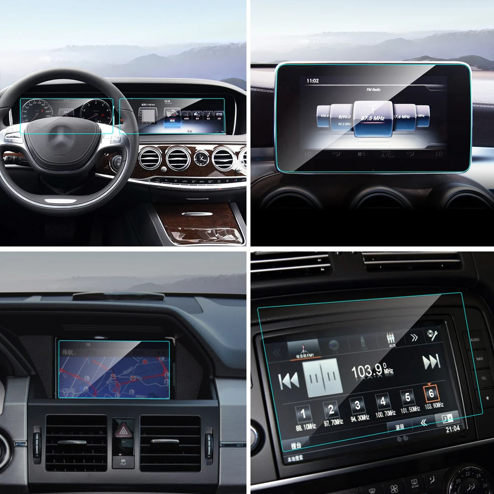 Автомобильная Защитная пленка для экрана GPS навигатора Mercedes W463 W251 V251 W222 V222 X164 W164 G R