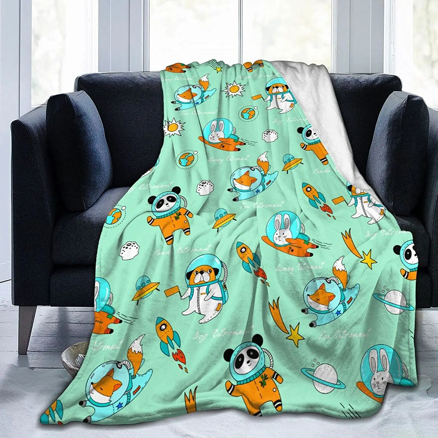 Gelipmart Space Animals Astronaut Green Flannel Micro Fleece Throw Blankets Ultra Cozy Soft Warmer Lightweight Blankets
Gelipmart Space Animals Astronaut Green Flannel Micro Fleece Throw Blankets Ultra Cozy Soft Warmer Lightweight Blankets