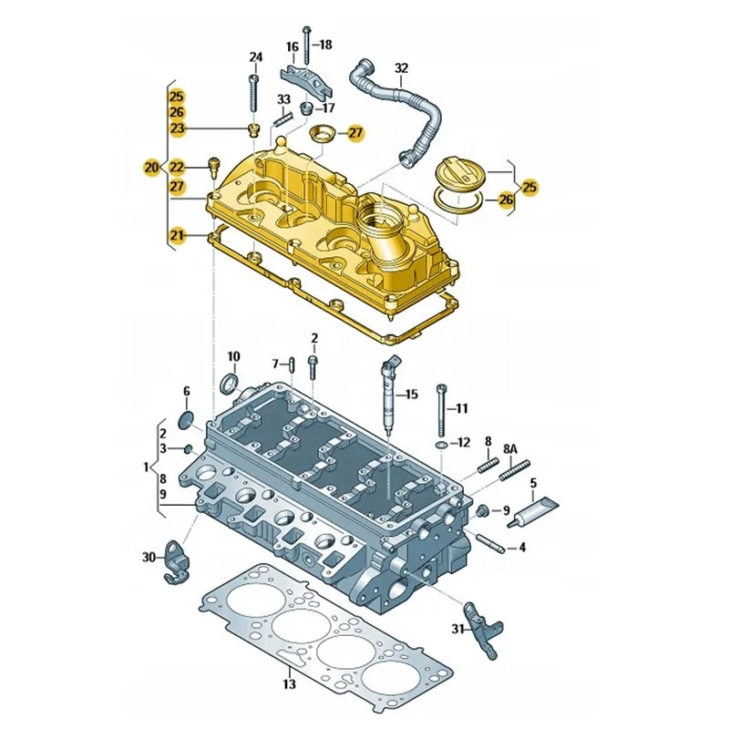 Black Engine Cylinder Head For Volkswagen Audi OEM 03L103469F Valve Cover Cylinder Head Cover
Black Engine Cylinder Head For Volkswagen Audi OEM 03L103469F Valve Cover Cylinder Head Cover