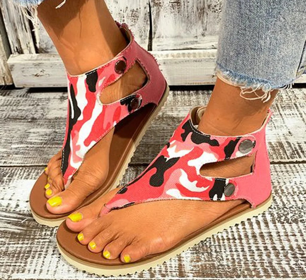 Женские летние пляжные повседневные камуфляжные шлепанцы на плоской подошве сандалии на молнии Повседневная одежда сандалии для женщин
Женские летние пляжные повседневные камуфляжные шлепанцы на плоской подошве сандалии на молнии Повседневная одежда сандалии для женщин