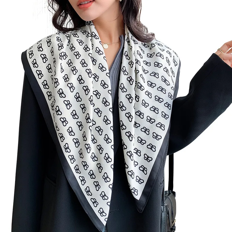 2021 Luxury Brand Women Silk Scarf Printed Foulard Female Spring Summer Shawls for Ladies Bandana Kerchief Hijab Square Scarves 
2021 Luxury Brand Women Silk Scarf Printed Foulard Female Spring Summer Shawls for Ladies Bandana Kerchief Hijab Square Scarves