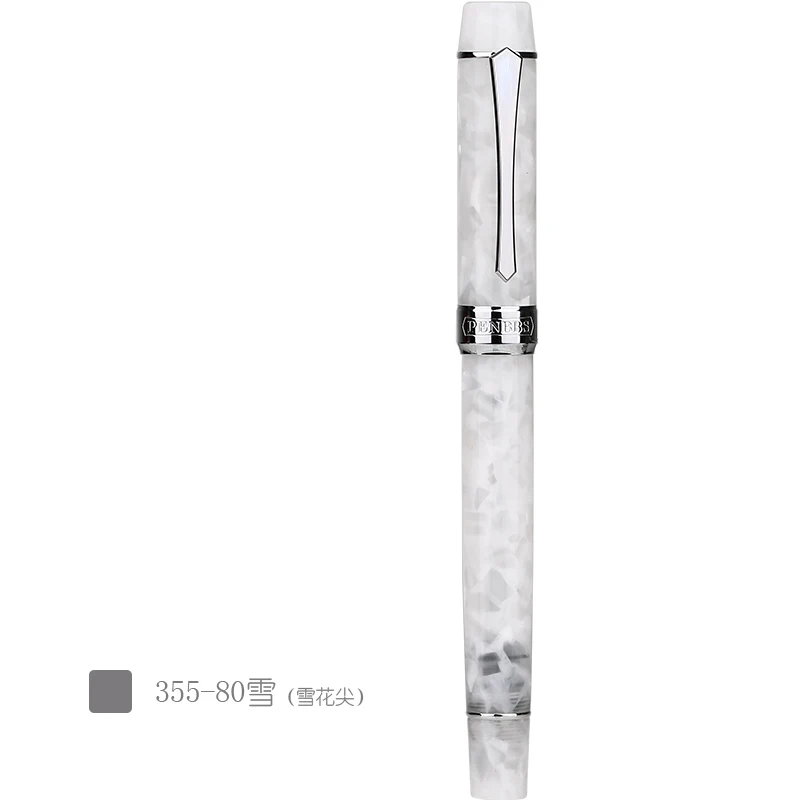 Moonman PENBBS 355 Piston ручка для фонтана полимерная Снежная/Аврора снежинка/золотой цвет