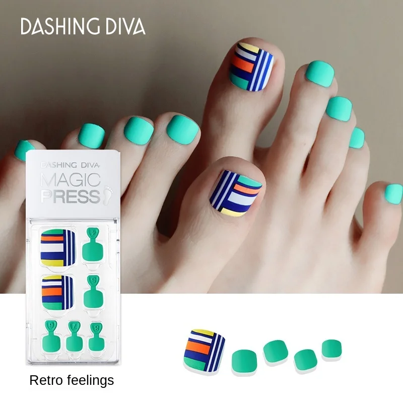 GY Toenail Patch Stickers Toenail Finished Detachable Nail Nail Tip Summer Wear Manicure