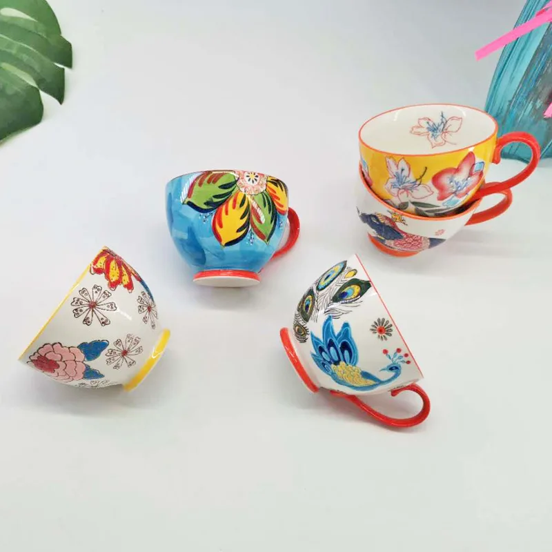 British Ceramic Hand-painted Water Cup Color Flower Home Small Fresh Large Capacity Breakfast Cup Cereal Cup Couple Mug
British Ceramic Hand-painted Water Cup Color Flower Home Small Fresh Large Capacity Breakfast Cup Cereal Cup Couple Mug