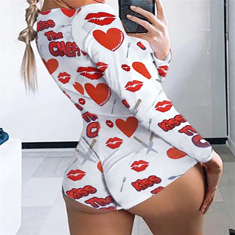 2021 Women Summer Home Bodysuits Multicolor Printed V-Neck Long Sleeves Tight-Fitting Jumpsuits Underwear Sexy Sleepwear
2021 Women Summer Home Bodysuits Multicolor Printed V-Neck Long Sleeves Tight-Fitting Jumpsuits Underwear Sexy Sleepwear