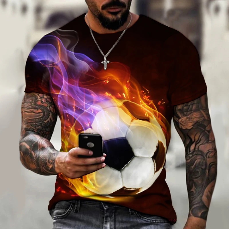 Cool Street Football Tshirt 3D Printing Summer Men's Round Neck T-shirt Fashion Personality Retro Style Graffiti Oversized Shirt
Cool Street Football Tshirt 3D Printing Summer Men's Round Neck T-shirt Fashion Personality Retro Style Graffiti Oversized Shirt