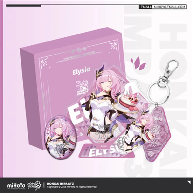 Anime Game Honkai Impact 3 COSPLAY Elysia 2021 Birthday Gift Box Christmas Gift Badge Pendant Character Stand Three-Piece Set
Anime Game Honkai Impact 3 COSPLAY Elysia 2021 Birthday Gift Box Christmas Gift Badge Pendant Character Stand Three-Piece Set
