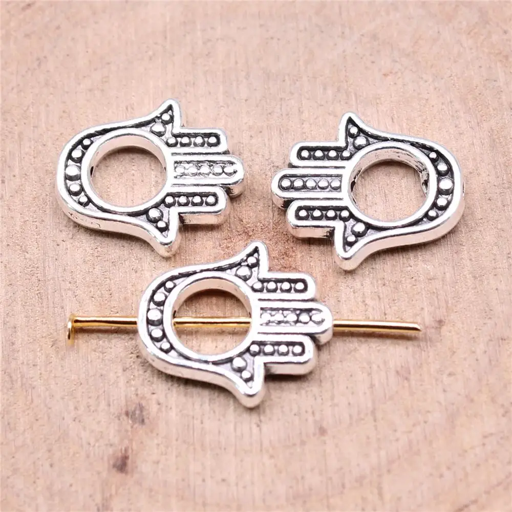 Perforated Palm Small Hole Beads For Jewelry Making Findings Handmade DIY Craft 10pcs Antique Silver Color 13x15mm
Perforated Palm Small Hole Beads For Jewelry Making Findings Handmade DIY Craft 10pcs Antique Silver Color 13x15mm