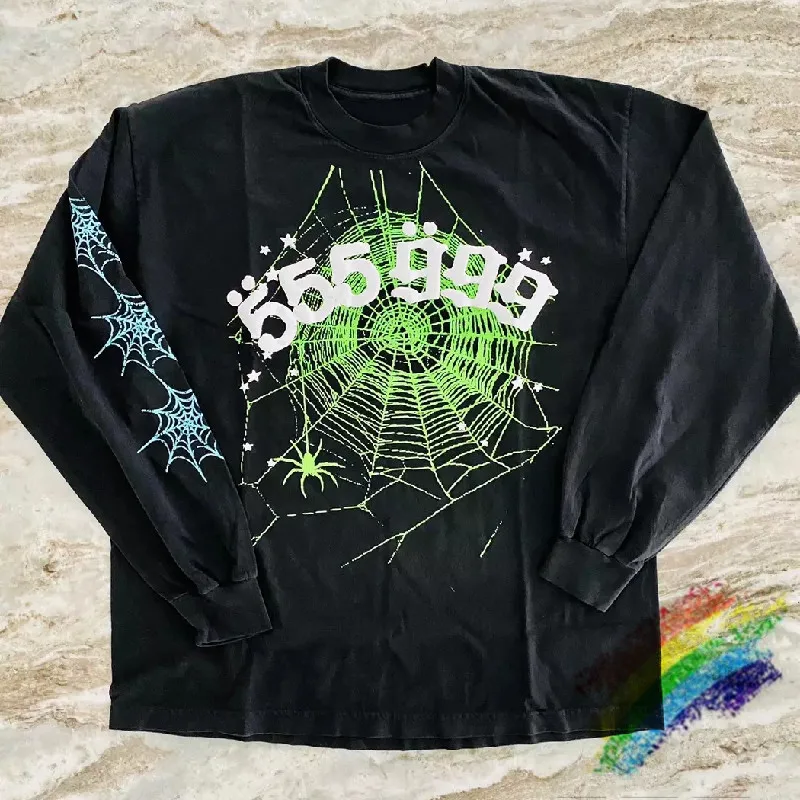 2021ss Young Thug Sp5der 555555 Long Sleeve T Shirt Men Women Green Printing Spider Web Pattern T-shirt Top Tees
2021ss Young Thug Sp5der 555555 Long Sleeve T Shirt Men Women Green Printing Spider Web Pattern T-shirt Top Tees