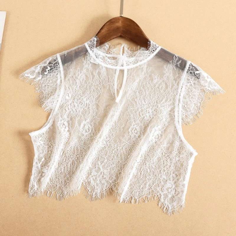 

Q39C Hollowed-Out Covering for Low Cut Sweater Must-Have Decorative Pieces for Blouses Collars with Fringed Selvege