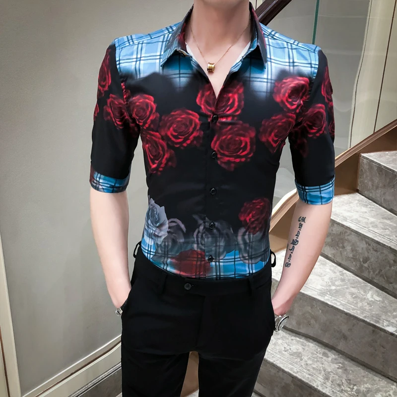 2021 new Spring summer men's fashion business casual printed dress shirts men's slim nightclub trend youth short-sleeved shirts
2021 new Spring summer men's fashion business casual printed dress shirts men's slim nightclub trend youth short-sleeved shirts
