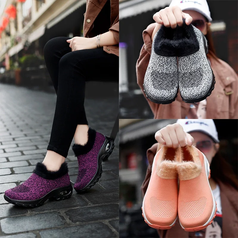 2021 Winter Women boots Fashion Knited Cotton Shoes Ankle Boot Warm Platform Cotton Shoes Slip on Ladies Flat Short Boots
2021 Winter Women boots Fashion Knited Cotton Shoes Ankle Boot Warm Platform Cotton Shoes Slip on Ladies Flat Short Boots