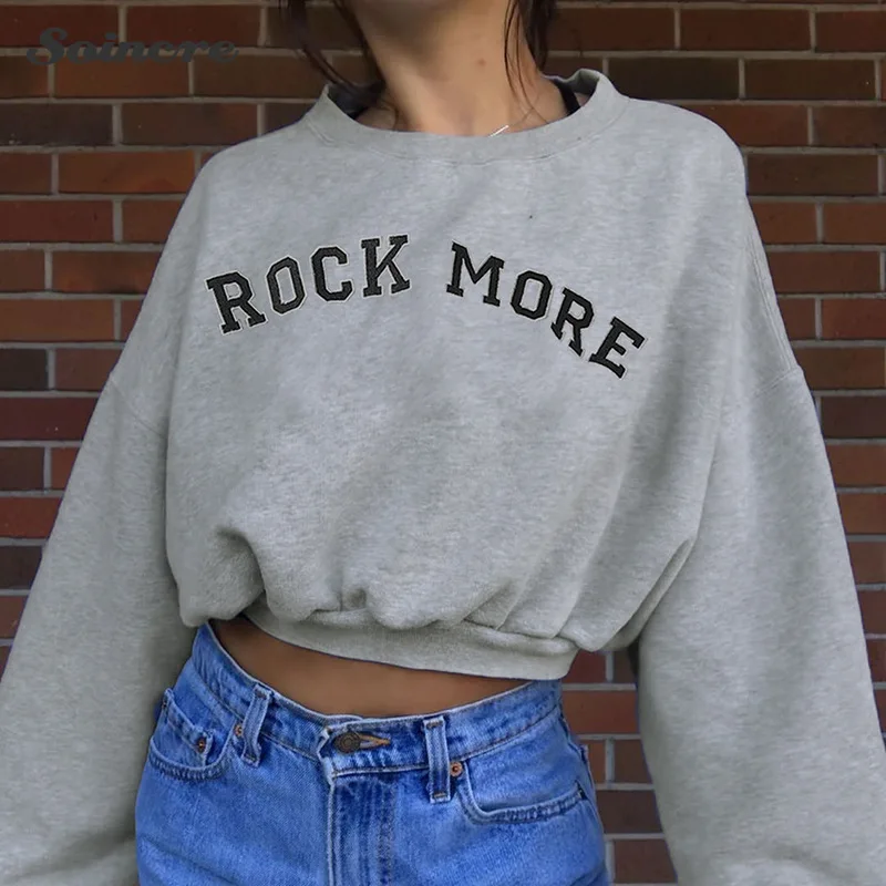Letter Print Casual Basic Navel Pullover 2021 Autumn Women's Streetwear O-Neck Cropped Tops Slim Long Sleeve Sexy Short Sweater
Letter Print Casual Basic Navel Pullover 2021 Autumn Women's Streetwear O-Neck Cropped Tops Slim Long Sleeve Sexy Short Sweater