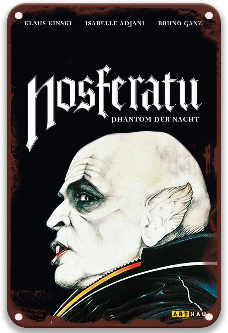 Nosferatu Phantom der Nacht (1979) Tin Signs Vintage Movies Excellent for Coffee & Bar Custom Garden Kitchen Art 8x12 Inches
Nosferatu Phantom der Nacht (1979) Tin Signs Vintage Movies Excellent for Coffee & Bar Custom Garden Kitchen Art 8x12 Inches