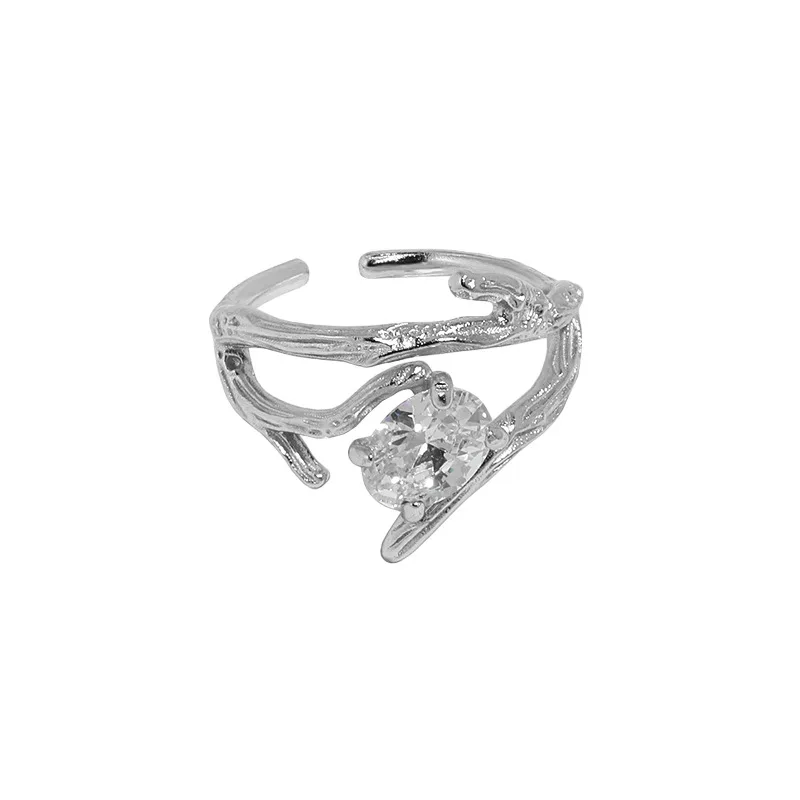 Real 100% S925 Sterling Silver Branch Shape Rings For Women Finger Jewelry, Simple Micro Inlaid Cubic Zirconia Texture Ring
Real 100% S925 Sterling Silver Branch Shape Rings For Women Finger Jewelry, Simple Micro Inlaid Cubic Zirconia Texture Ring