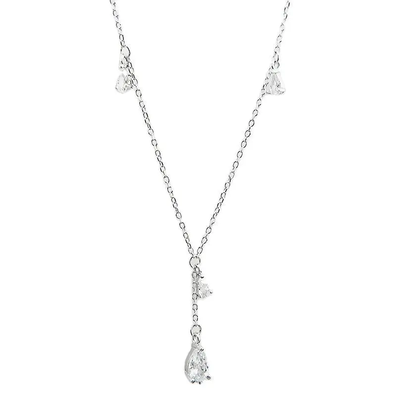 s925 sterling silver jewelry women's neck chain simple fashion drop pendant necklace clavicle chain accessories Christmas gifts
s925 sterling silver jewelry women's neck chain simple fashion drop pendant necklace clavicle chain accessories Christmas gifts