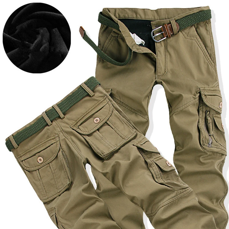 Men's Cargo Pants Winter Thick Warm Pant Full Length Multi Pocket Casual Military Baggy Jogger Tactical Trousers Plus Size 28-40
Men's Cargo Pants Winter Thick Warm Pant Full Length Multi Pocket Casual Military Baggy Jogger Tactical Trousers Plus Size 28-40