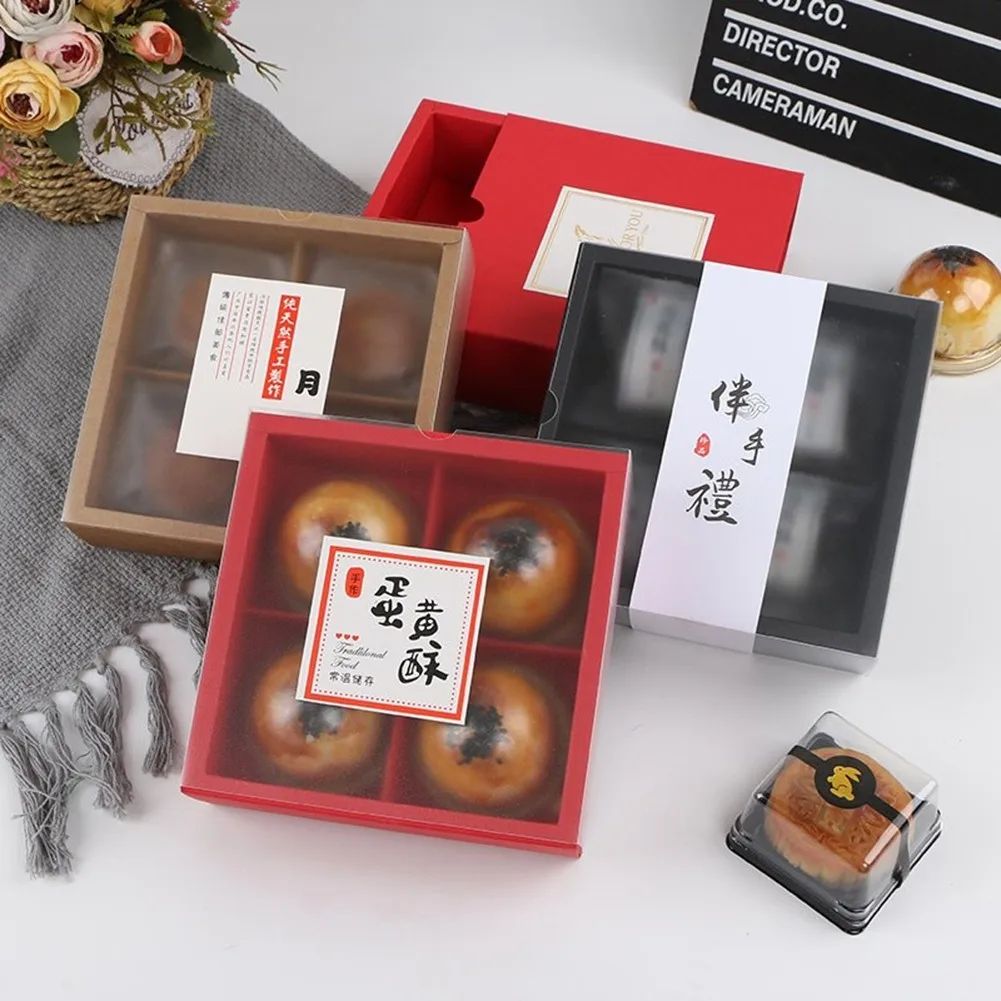 4PCS Mooncake Packaging Box Gift Box West Point Biscuit Snow Mei Niang Box Ransparent/cowhide Baking Boxes Accessories
4PCS Mooncake Packaging Box Gift Box West Point Biscuit Snow Mei Niang Box Ransparent/cowhide Baking Boxes Accessories