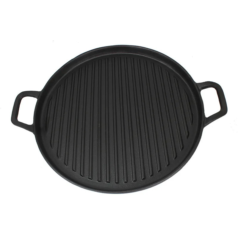 30cm Cast Iron Uncoated Barbecue Plate Induction Cooker Baking Tray Household Wavy round Barbecue Plate Striped Teppanyaki
30cm Cast Iron Uncoated Barbecue Plate Induction Cooker Baking Tray Household Wavy round Barbecue Plate Striped Teppanyaki