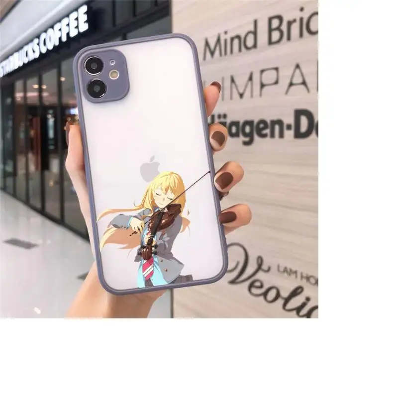 Japan Anime Your Lie in April Phone Case Matte Transparent for iPhone 7 8 11 12 s mini pro X XS XR MAX Plus cover funda
Japan Anime Your Lie in April Phone Case Matte Transparent for iPhone 7 8 11 12 s mini pro X XS XR MAX Plus cover funda