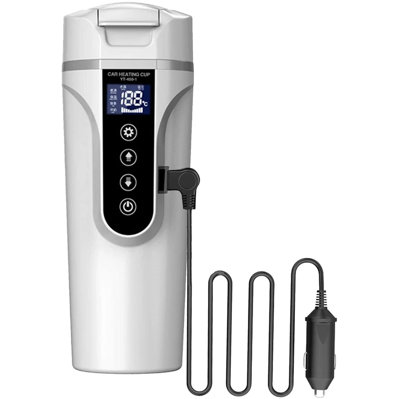 450Ml Stainless Steel Car Electric Heating Mug with Lid, 12/24V Smart Car Home Heating Cup with LCD Display
450Ml Stainless Steel Car Electric Heating Mug with Lid, 12/24V Smart Car Home Heating Cup with LCD Display