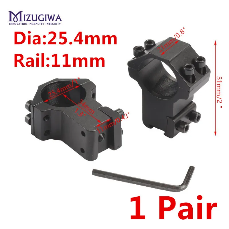 MIZUGIWA High Scope Mount 25.4mm 1" Rings for Weaver Picatinny 11mm Rail For Optics Sight Rifle Pistol Airsoft Gun Hunting Caza
MIZUGIWA High Scope Mount 25.4mm 1" Rings for Weaver Picatinny 11mm Rail For Optics Sight Rifle Pistol Airsoft Gun Hunting Caza
