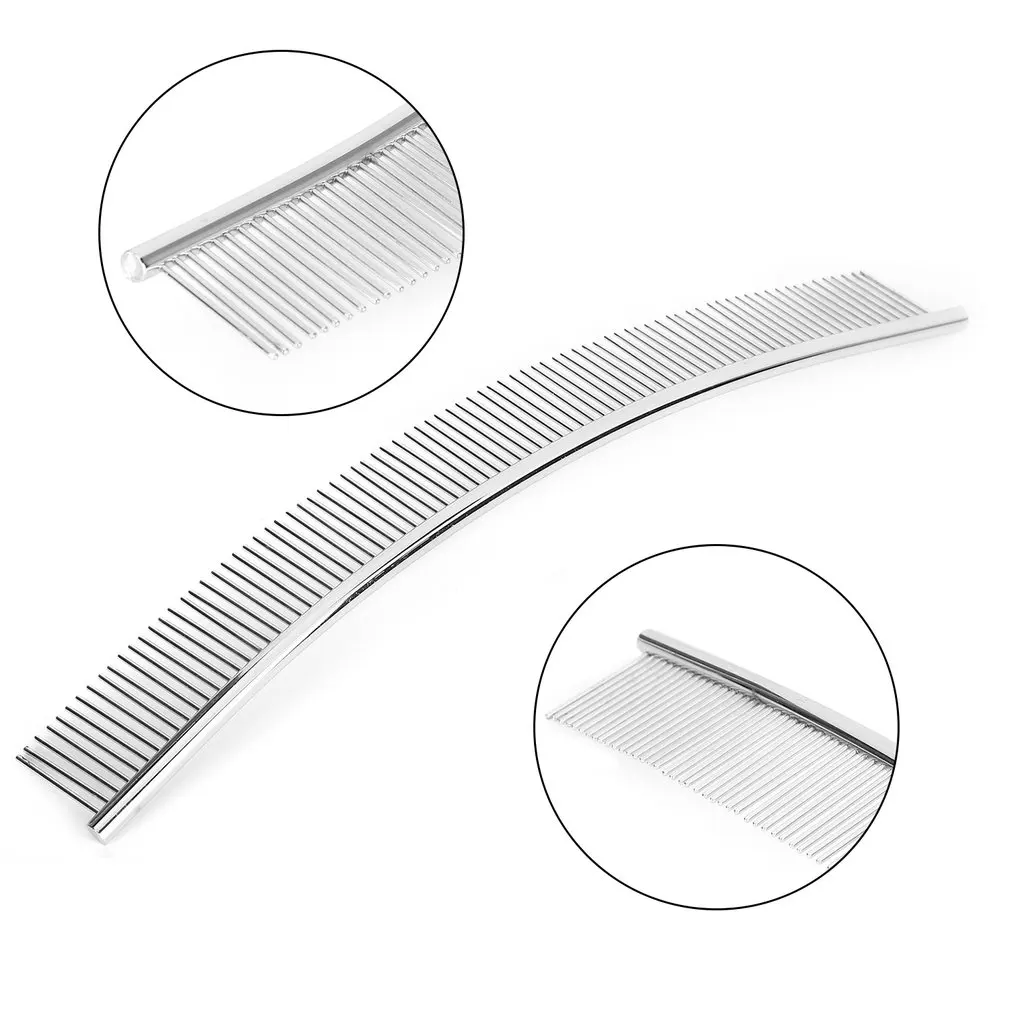 Moon Shaped Pet Grooming Comb Stainless Steel Beauty Removes Fleas Curved Row Dog Opening Durable Comb
Moon Shaped Pet Grooming Comb Stainless Steel Beauty Removes Fleas Curved Row Dog Opening Durable Comb