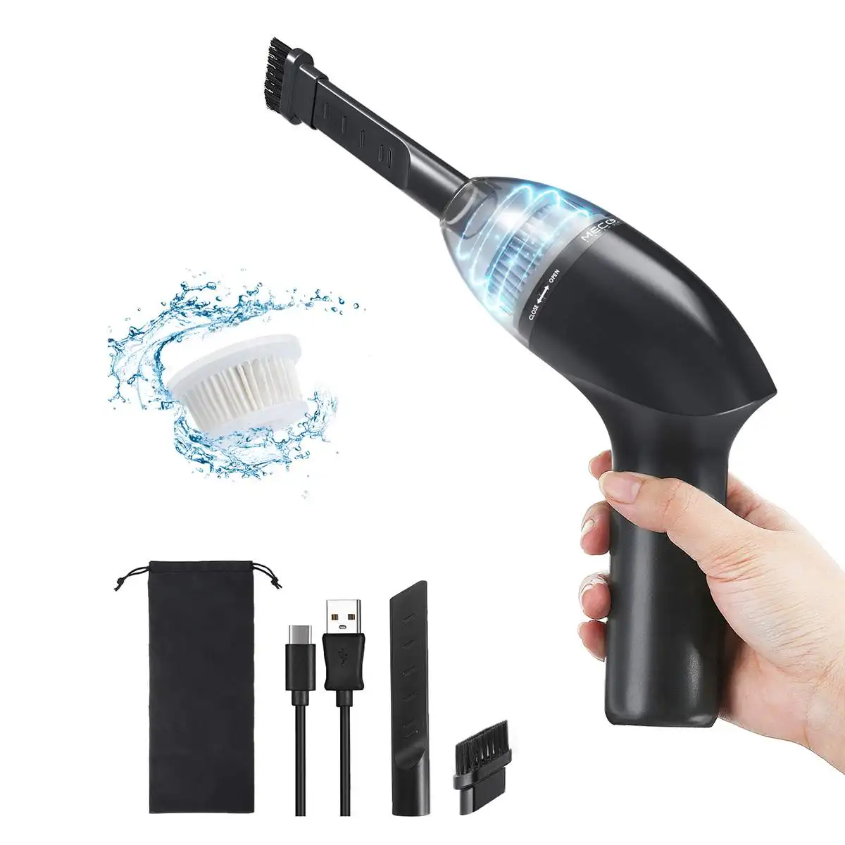 4.3kPa Cordless Compressed Air Duster for Sofa Piano Car Pet PC Keyboard with LED Light Handheld Mini Vacuum Cleaner USB Charged
4.3kPa Cordless Compressed Air Duster for Sofa Piano Car Pet PC Keyboard with LED Light Handheld Mini Vacuum Cleaner USB Charged
