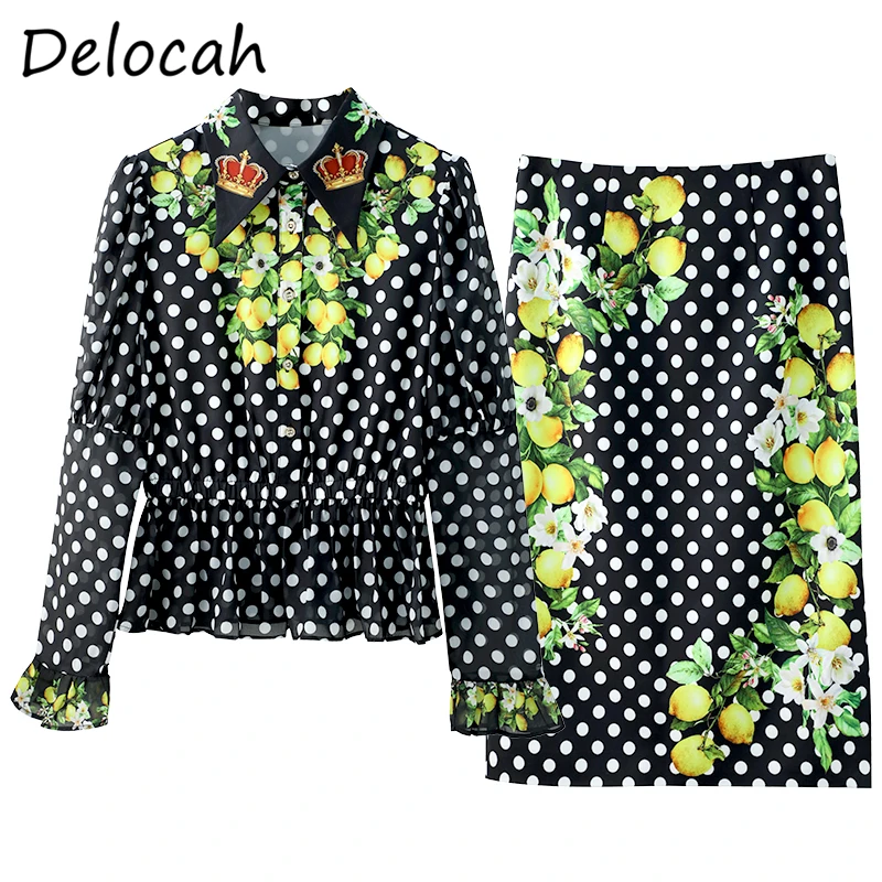 Delocah Women Summer Fashion DesignerSkirt Set Flare Sleeve Ruffles Dot Printed Tops+High Waist Bodycon Skirts 2 TwoPiecesSet
Delocah Women Summer Fashion DesignerSkirt Set Flare Sleeve Ruffles Dot Printed Tops+High Waist Bodycon Skirts 2 TwoPiecesSet