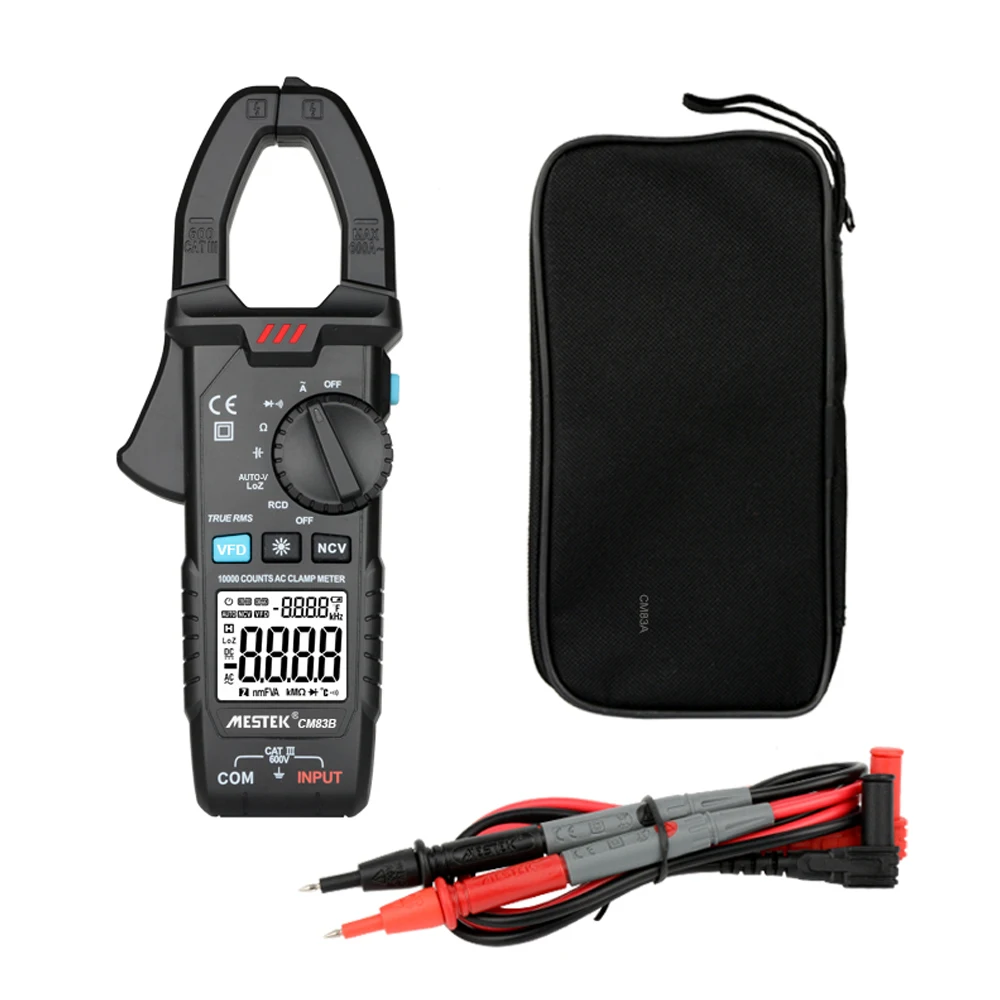 MESTEK Digital Clamp Meter 600A AC Current 600V AC Voltage Capacitance Measurement Data Hold Backlight NCV Tester Multimeter
MESTEK Digital Clamp Meter 600A AC Current 600V AC Voltage Capacitance Measurement Data Hold Backlight NCV Tester Multimeter