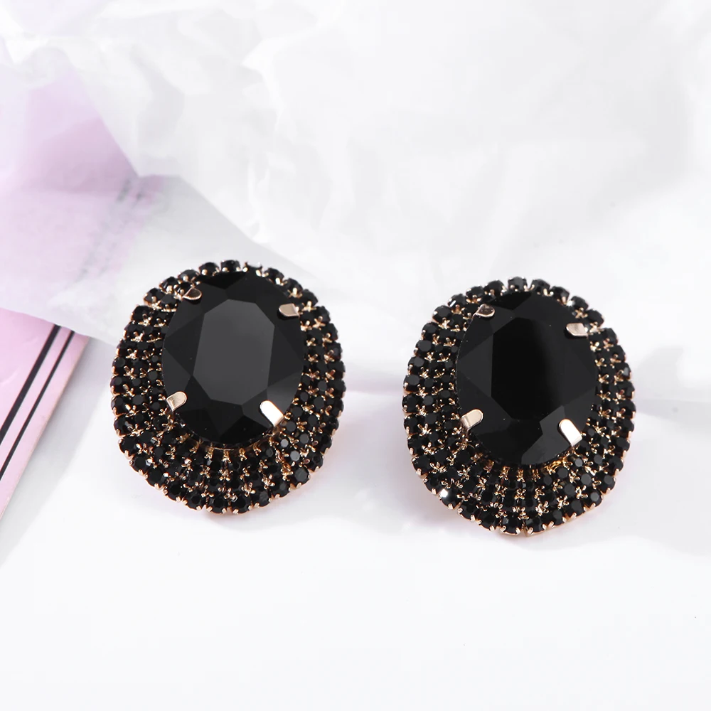 Ztech New Colorful Crystal Round Stud Earrings For Women Fashion Trend Big Rhinestone Statement Jewelry Accessories For Women
Ztech New Colorful Crystal Round Stud Earrings For Women Fashion Trend Big Rhinestone Statement Jewelry Accessories For Women