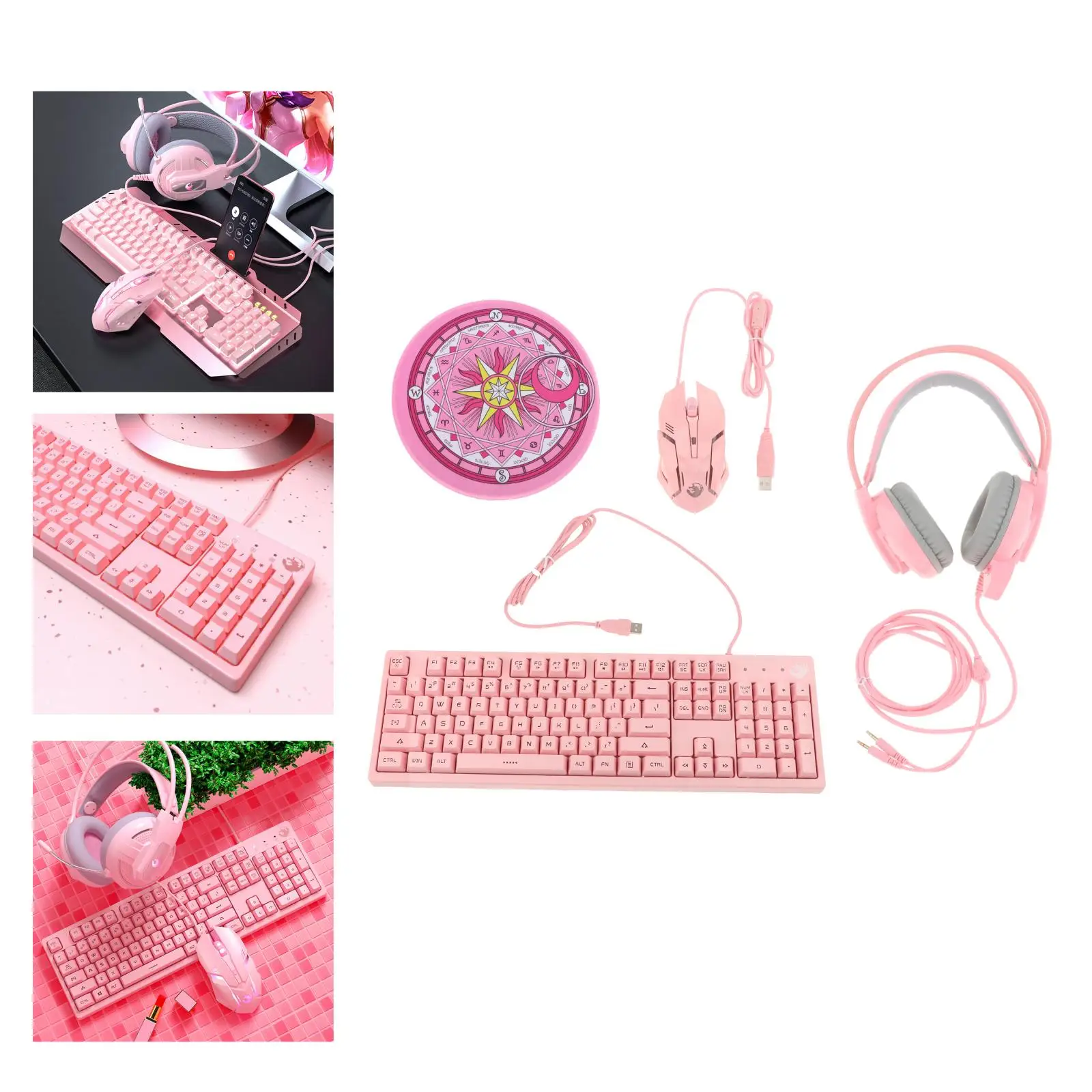 Wired Mini Keyboard and Mouse Set, USB Connection, For Mac PC Computer Pink
Wired Mini Keyboard and Mouse Set, USB Connection, For Mac PC Computer Pink