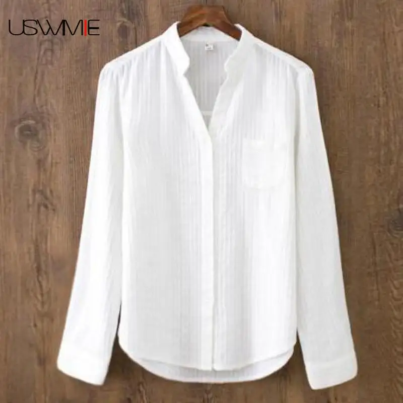 Женские топы и блузки, Весенние простые тонкие маленькие свежие белые рубашки с длинным рукавом, женские офисные топы на платформе
Женские топы и блузки, Весенние простые тонкие маленькие свежие белые рубашки с длинным рукавом, женские офисные топы на платформе