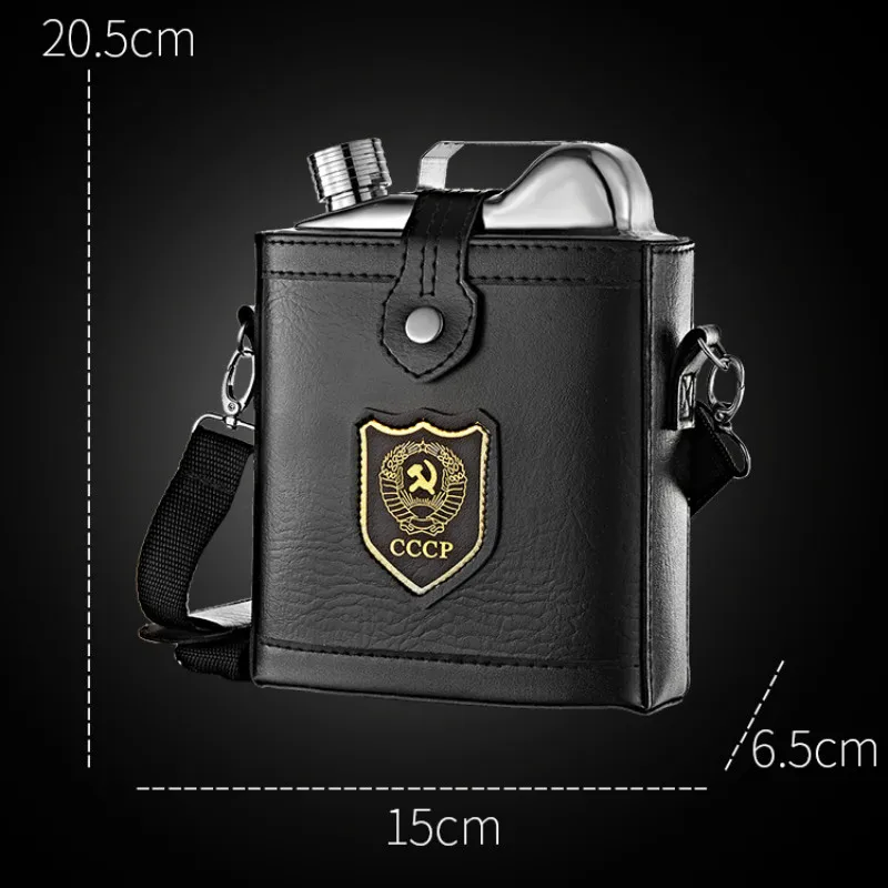 Creative Leather Hip Flask Metal Stainless Steel Luxury Men Gift Wine Hip Flasks Whiskey Flagon Cantimplora Drinkware DF50JH
Creative Leather Hip Flask Metal Stainless Steel Luxury Men Gift Wine Hip Flasks Whiskey Flagon Cantimplora Drinkware DF50JH