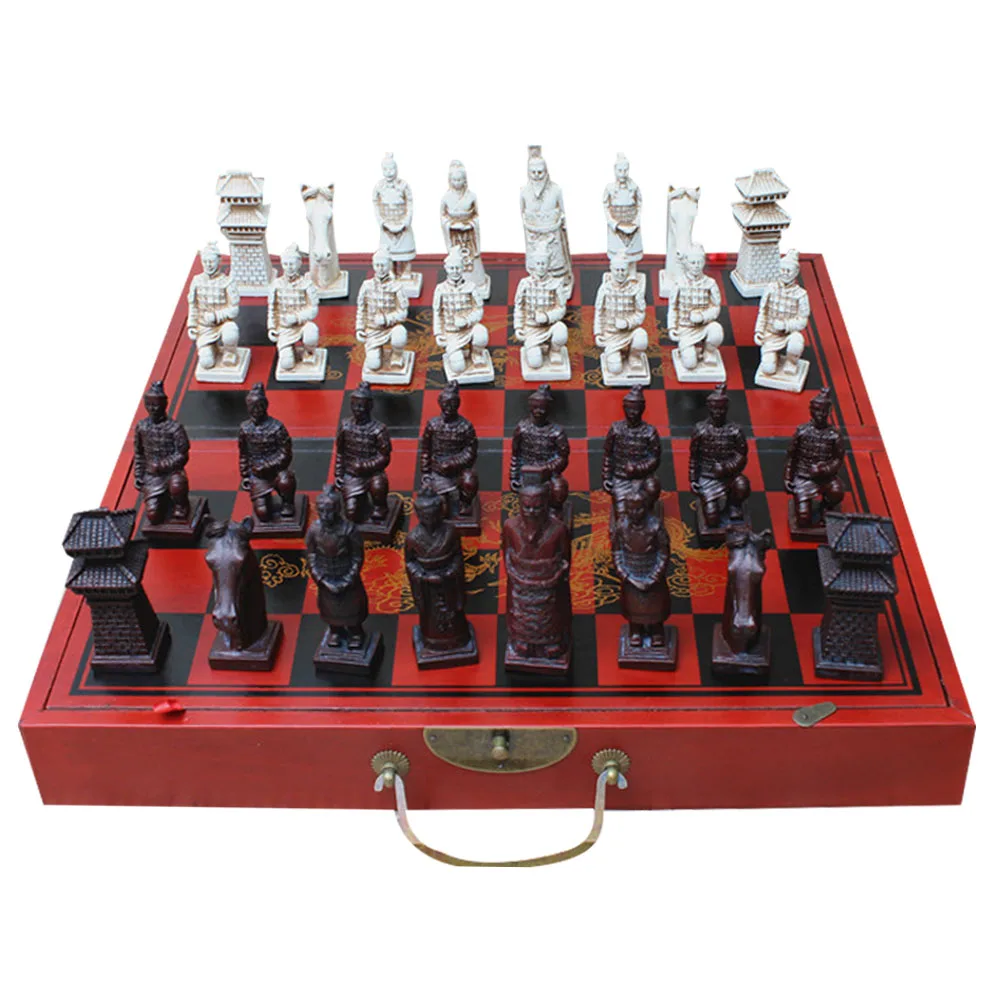 Terracotta-Warriors Pieces Cartoon Chess Wooden Folding Big Chess Three Dimensional Chess Board Game Chessboard Gift
Terracotta-Warriors Pieces Cartoon Chess Wooden Folding Big Chess Three Dimensional Chess Board Game Chessboard Gift