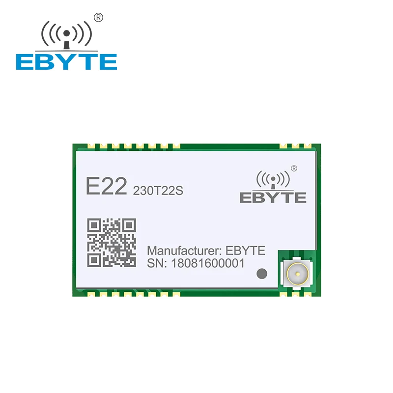 SX1262 230MHz LoRa UART Wireless Date Transmission RF Module SMD 5km EBYTE E22-230T22S IPEX/Stamp Hole Antenna WOR Relay Network
SX1262 230MHz LoRa UART Wireless Date Transmission RF Module SMD 5km EBYTE E22-230T22S IPEX/Stamp Hole Antenna WOR Relay Network