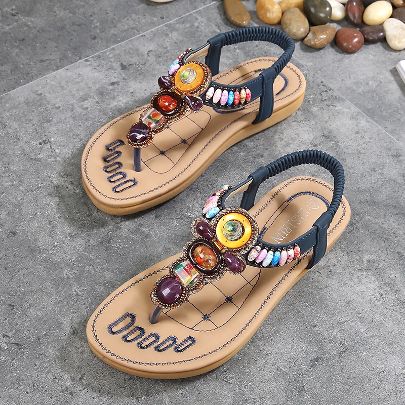 2019 New Women Sandals Bohemia Flat Sandals Summer Woman Shoes String Bead Flip Flop Beach Sandals Casual Flip Flops Size 41
2019 New Women Sandals Bohemia Flat Sandals Summer Woman Shoes String Bead Flip Flop Beach Sandals Casual Flip Flops Size 41