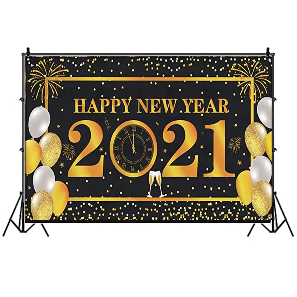 Golden Balloon and 2021 Happy New Year Backdrop Photography Background Holiday Celebration Party Decor Photo Booth Studio Prop
Golden Balloon and 2021 Happy New Year Backdrop Photography Background Holiday Celebration Party Decor Photo Booth Studio Prop