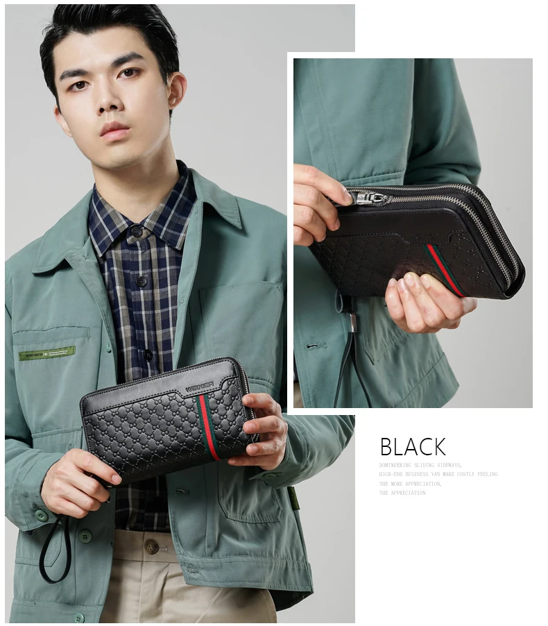 Cowhide Genuine Leather Clutch Bag Men Wallet with Hand Strap Fashion Designer Multi-pocket Luxury Purse Coin Purse Clutches New
Cowhide Genuine Leather Clutch Bag Men Wallet with Hand Strap Fashion Designer Multi-pocket Luxury Purse Coin Purse Clutches New