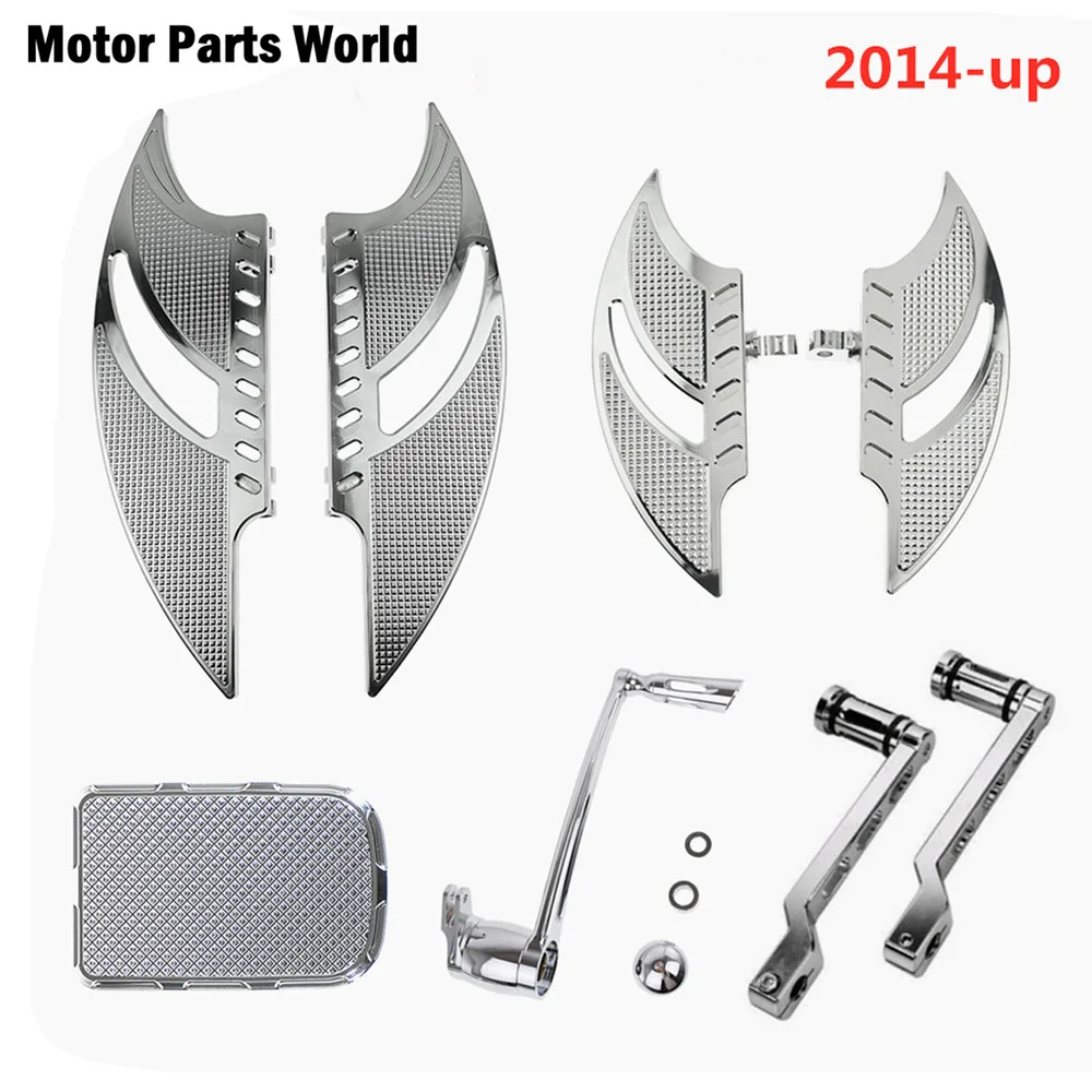 Motorcycle CNC F+R Floorboard Brake Arm Lever Pedal Brake Pedal Pad Cover Chrome For Harley Touring Road King Street Glide 14-Up
Motorcycle CNC F+R Floorboard Brake Arm Lever Pedal Brake Pedal Pad Cover Chrome For Harley Touring Road King Street Glide 14-Up