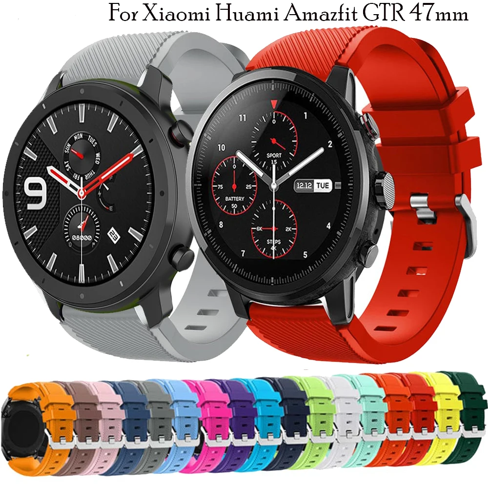 Ремешок силиконовый для Huami Amazfit GTR, спортивный резиновый браслет для часов Xiaomi Huami Amazfit 2 2S, 47 мм, 22 мм
Ремешок силиконовый для Huami Amazfit GTR, спортивный резиновый браслет для часов Xiaomi Huami Amazfit 2 2S, 47 мм, 22 мм